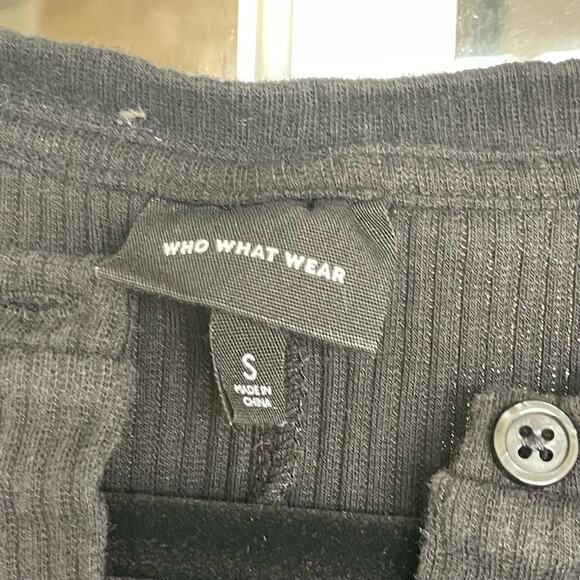 Who What Wear Women’s Black Polka Dot Balloon Sleeve Top Size Small - Picture 3 of 3